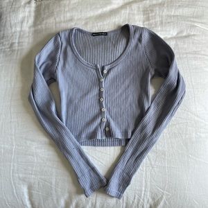 Lilac ribbed long-sleeve tee!